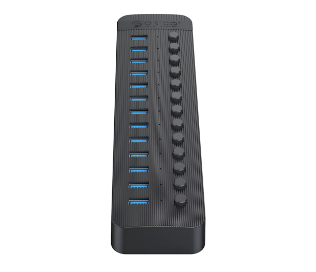 Orico 13x USB-A 3.0 z włącznikami - czarny - 1343443 - zdjęcie 2
